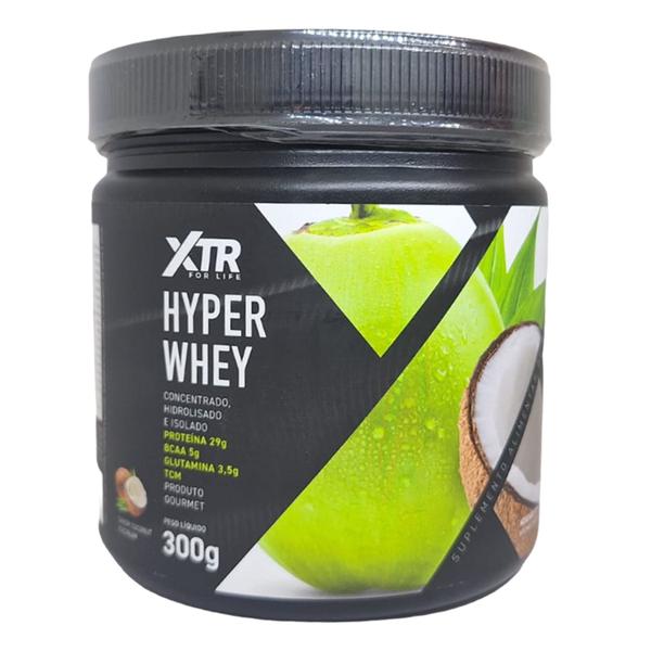 Whey Hyper Whey Gourmet Sabor Coconut Icecream Pote 300g XTR Imagem de Whey Hyper Whey Gourmet Sabor Coconut Icecream Pote 300g XTR