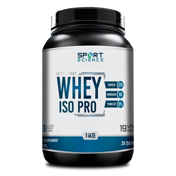 Whey iso pro 100% zero 1kg - 33 doses sport science Imagem de Whey iso pro 100% zero 1kg - 33 doses sport science