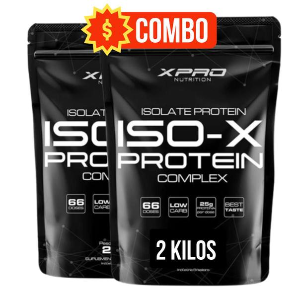 Whey Isolado Baixo Carbo Iso-X Protein - Combo 2x Refis de 2 Kilos cada - Xpro Nutrition Imagem de Whey Isolado Baixo Carbo Iso-X Protein - Combo 2x Refis de 2 Kilos cada