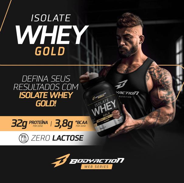 Imagem de Whey Isolado Isolate Gold 900g + Creatina Monohidratada Pura 300g Bodyaction