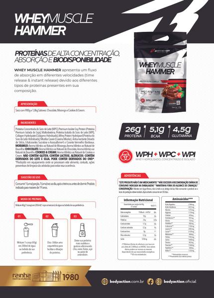 Whey Muscle Hammer 900g - Bodyaction Imagem de Whey Muscle Hammer 900g - Bodyaction