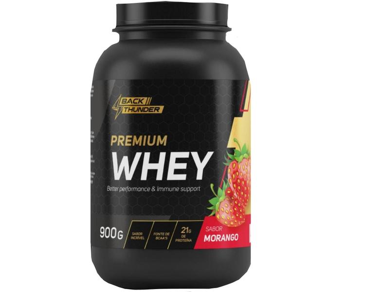 Imagem de Whey Premium 900g Morango Back Thunder - Back Thunder