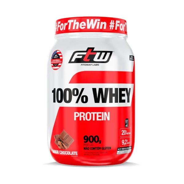 Imagem de Whey protein 100% concentrado pote 900g chocolate ftw