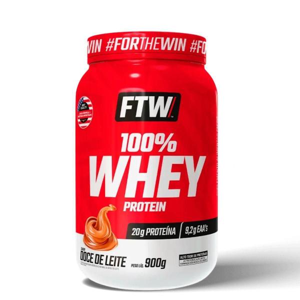 Imagem de Whey Protein 100% Concentrado Pote 900G Doce De Leite Ftw