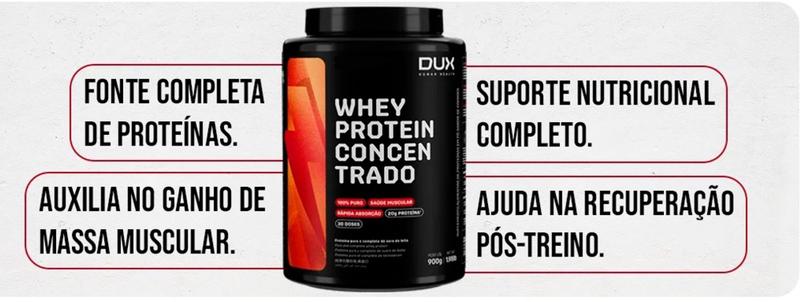 Imagem de Whey Protein 100% Concentrado Sabor Caramelo Salgado de Pote 900 g-Dux Nutrition