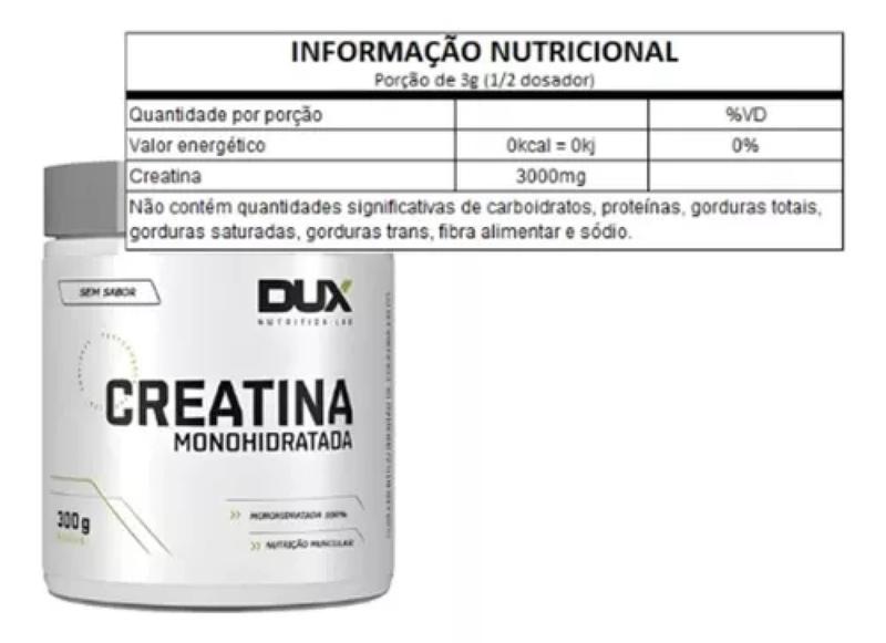 Imagem de Whey Protein 100% Concentrado Sabor Cookies 900g+Creatina Monohidratada 100% de 300g-Dux Nutrition