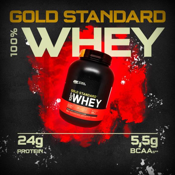 Imagem de Whey Protein 100% Gold Standard Sabor Chocolate 5,00 LBS 2,27Kg  Optimum Nutition