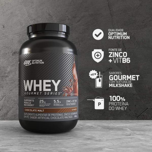 Imagem de Whey Protein 100% Gourmet 900g Baunilha  Optimum Nutrition