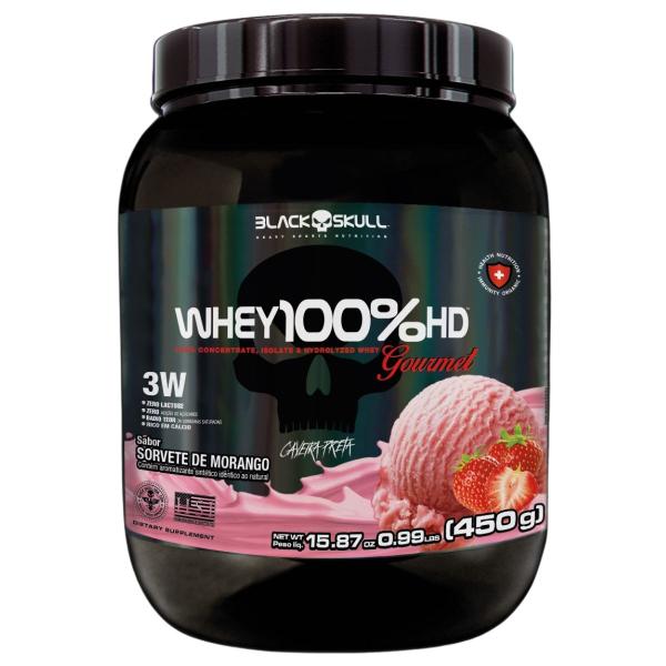 Imagem de Whey Protein 100% Hd Gourmet Pote 450g Blackskull