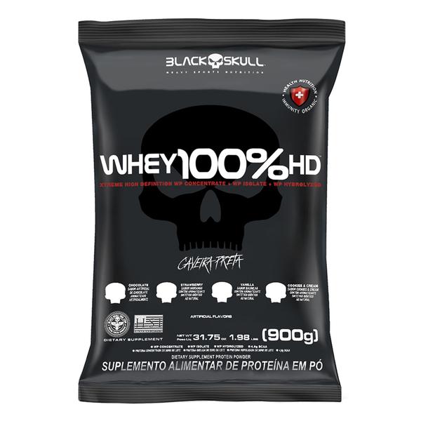 Imagem de Whey Protein 100% HD - WPC WPI WPH REFIL 900g - Black Skull