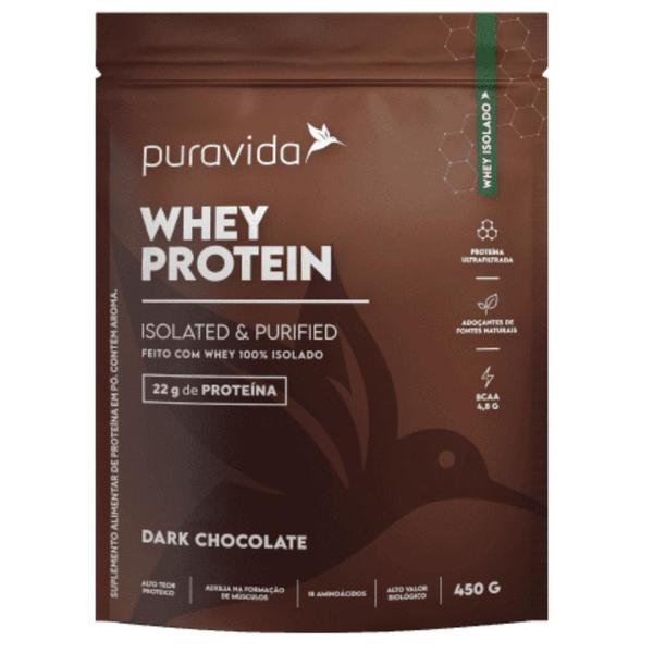 Imagem de Whey Protein 100% Isolado Dark Chocolate 450g Pura Vida