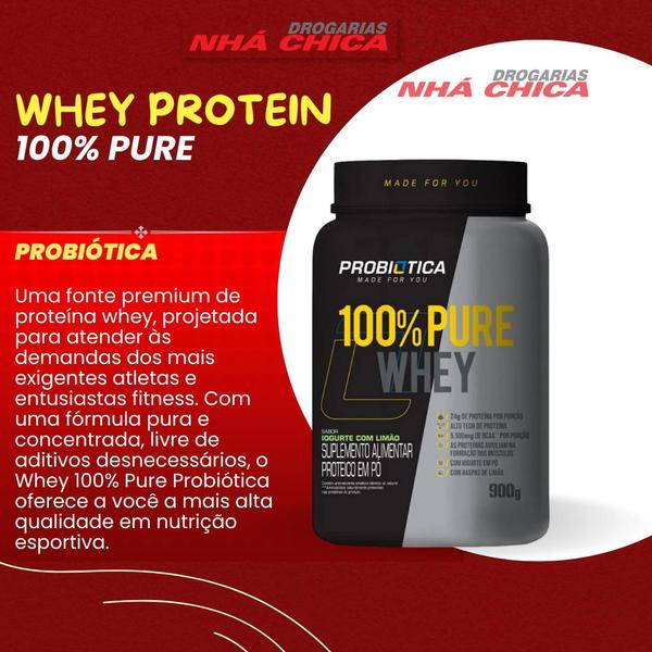 Imagem de Whey Protein 100% Pure 900g Iogurte C/ Limão Probiótica V01