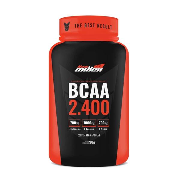 Imagem de Whey Protein 1kg + Creatina 150g Max Titanium + BCAA 120 Cápsulas - New Millen