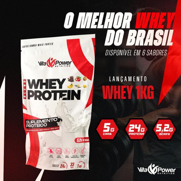 Whey Protein 1kg - Vita Power Nutrition - Alta Perfomance! Imagem de Whey Protein 1kg - Vita Power Nutrition - Alta Perfomance!