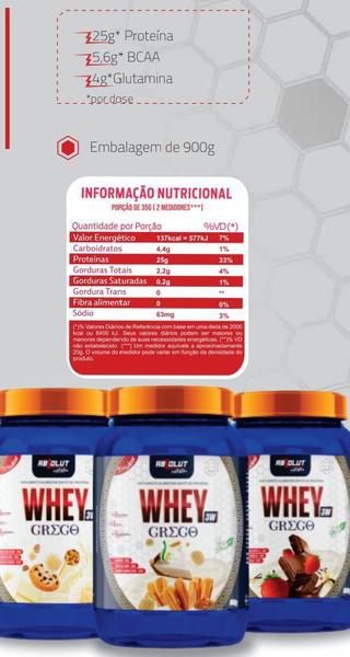 Imagem de Whey Protein 3W (Concentrado, Isolado, Hidrolisado) 900gr Trisabor  - Suplemento alimentar - Absolut Nutrition