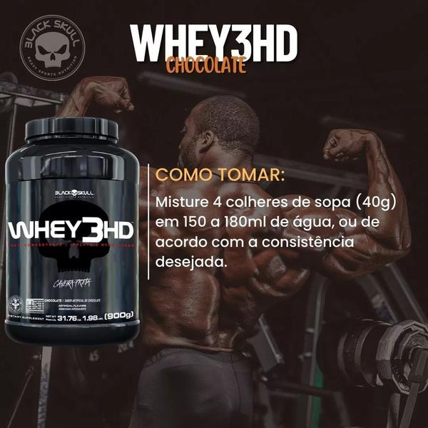 Imagem de Whey Protein Black Skull Whey 3 Hd Chocolate Pote 900g