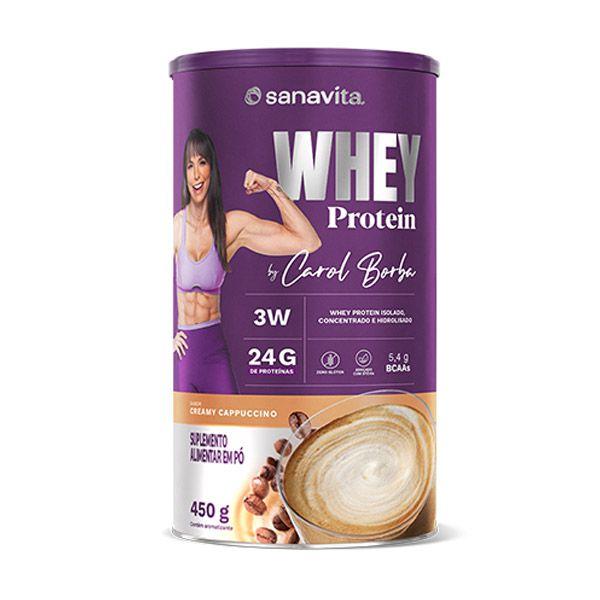 Imagem de Whey Protein by Carol Borba Sanavita Cream Cappuccino 450g