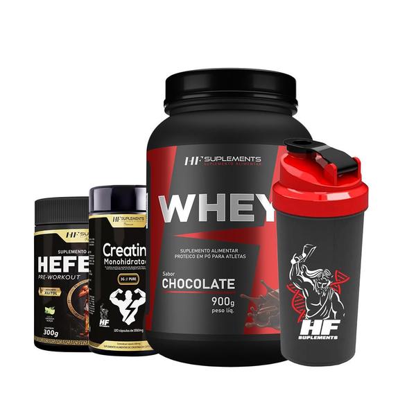 Imagem de Whey protein chocolate + pré treino limonada creatina + coq