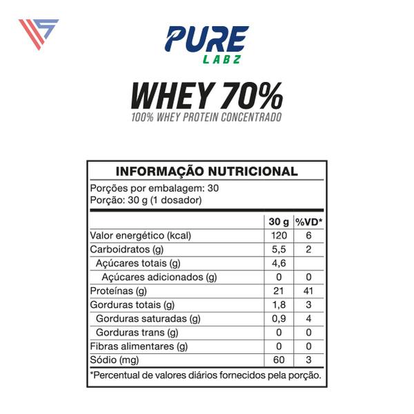 Imagem de Whey Protein Concentrado 70% 900g Pure Athletic