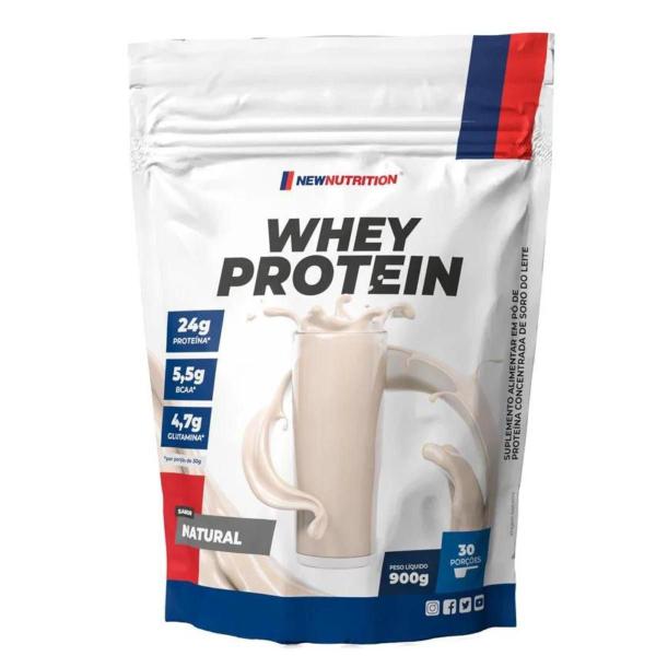 Whey Protein Concentrado 900g New Nutrition Imagem de Whey Protein Concentrado 900g New Nutrition