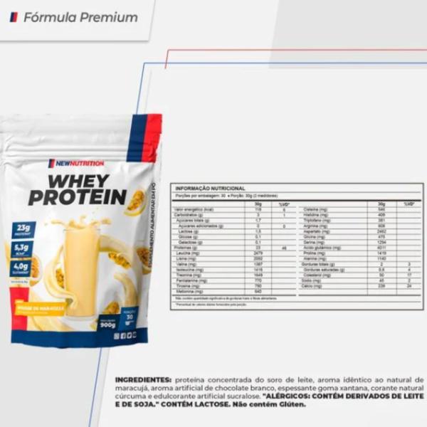 Whey Protein Concentrado 900g- New Nutrition Imagem de Whey Protein Concentrado 900g- New Nutrition