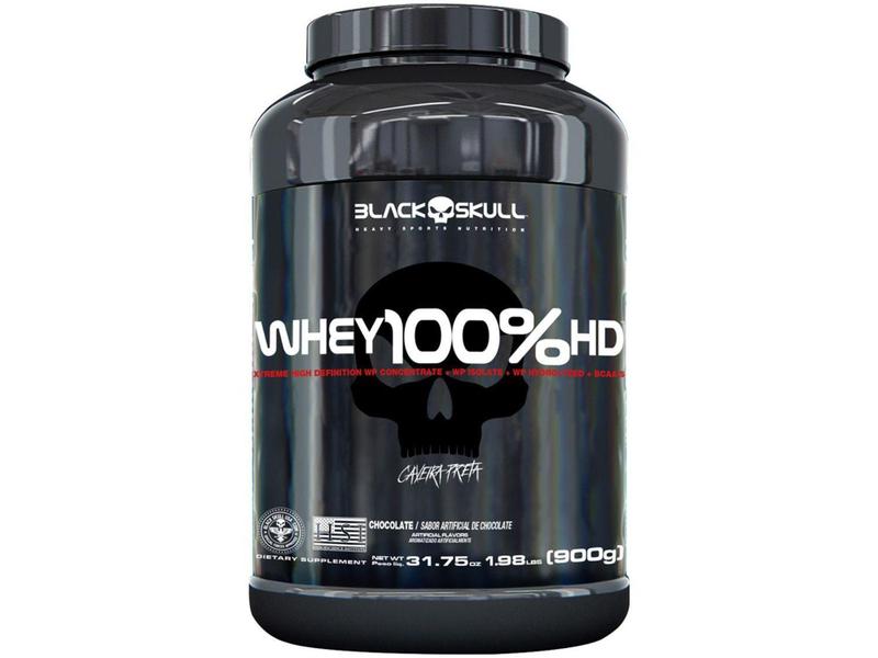 Imagem de Whey Protein Concentrado Hidrolisado Isolado - Black Skull 100% HD 900g Chocolate