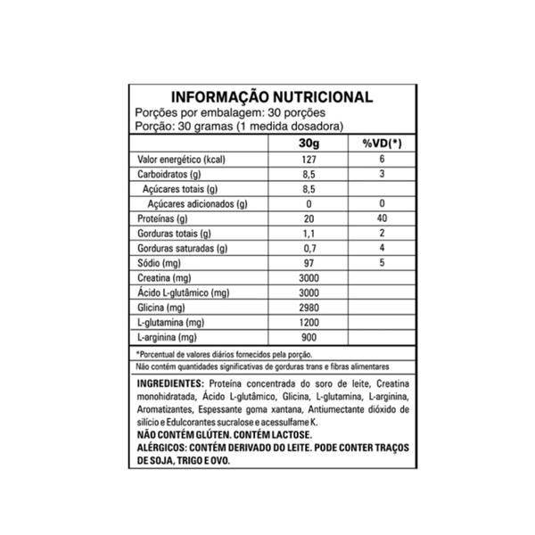 Whey Protein Concentrate 100% - 900g Sabor Morango - LEADER NUTRITION Imagem de Whey Protein Concentrate 100% - 900g Sabor Morango