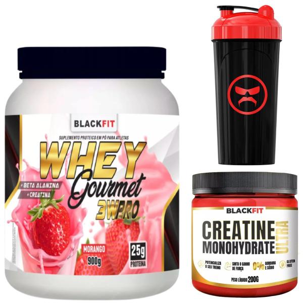 Imagem de Whey Protein  + Creatina + Beta Alanina + Coqueteleira Ganho De Massa Muscular Treino Max Treino Melhor Que Growth