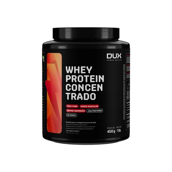 Whey protein dux concentrado 450g - chocolate branco Imagem de Whey protein dux concentrado 450g - chocolate branco