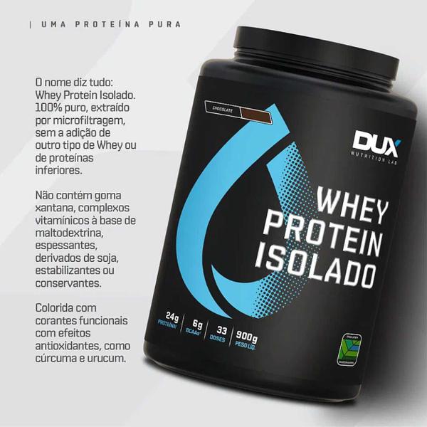 Imagem de Whey Protein Dux Isolado 900g + Coqueteleira Dux Fumê 800ml