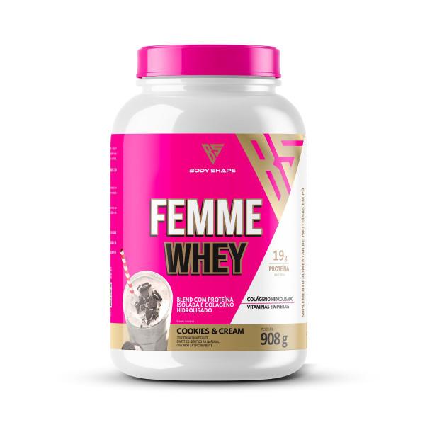 Imagem de Whey Protein Feminino Com Colágeno Hidrolisado 908g Pote - Body Shape