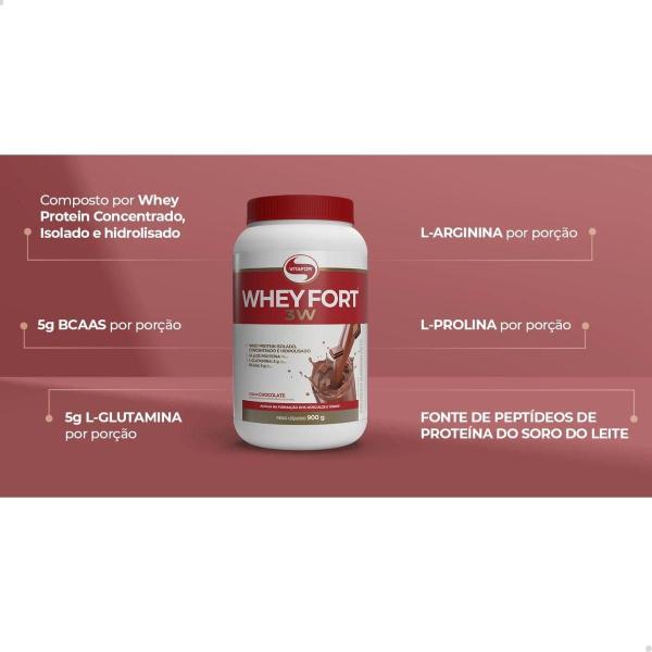 Imagem de Whey Protein Fort 3W 900g Vitafor