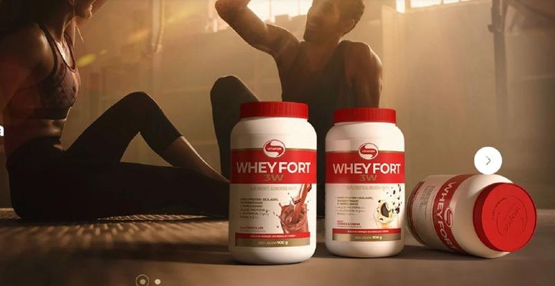 Imagem de Whey Protein Fort 3W de 900g Sabor Frutas Vermelhas - Vitafor