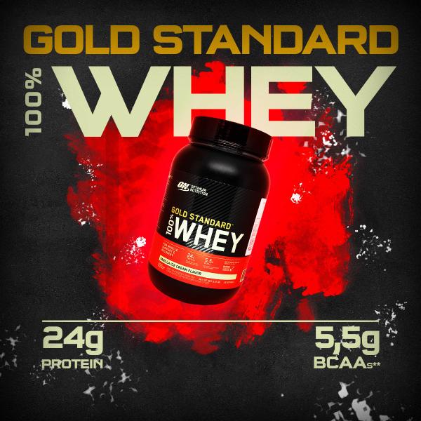 Imagem de Whey protein gold standard baunilha 2,00 lbs 907g  optimum nutrition