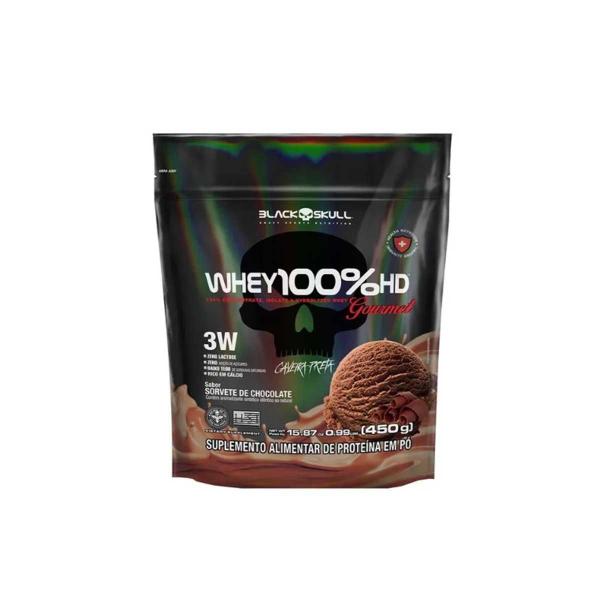 Imagem de Whey Protein Gourmet 100% Hd 450 Gr Black Skull