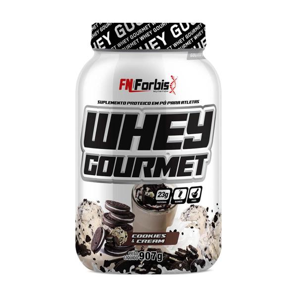 Whey Protein Gourmet 900 G Fn Forbis Cookies And Cream Imagem de Whey Protein Gourmet 900 G Fn Forbis Cookies And Cream