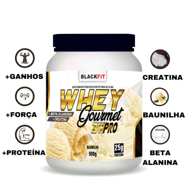 Imagem de Whey Protein Gourmet + Creatina + Beta Alanina Ganho De Massa Muscular