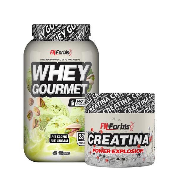 Imagem de Whey Protein Gourmet Pote 907g + Creatina Power Explosion 300g - FN Forbis