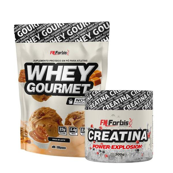 Imagem de Whey Protein Gourmet Refil 907g + Creatina Power Explosion 300g - FN Forbis