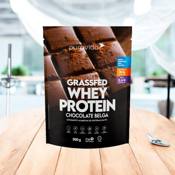 Imagem de Whey Protein Grassfed Chocolate Belga 4 X 900g Puravida