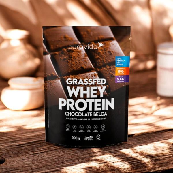 Imagem de Whey Protein Grassfed Chocolate Belga 6 X 900g Puravida