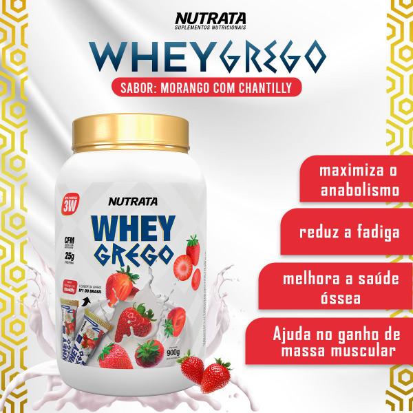 Imagem de Whey Protein Grego Sabor Morango com Chantilly  900g Nutrata