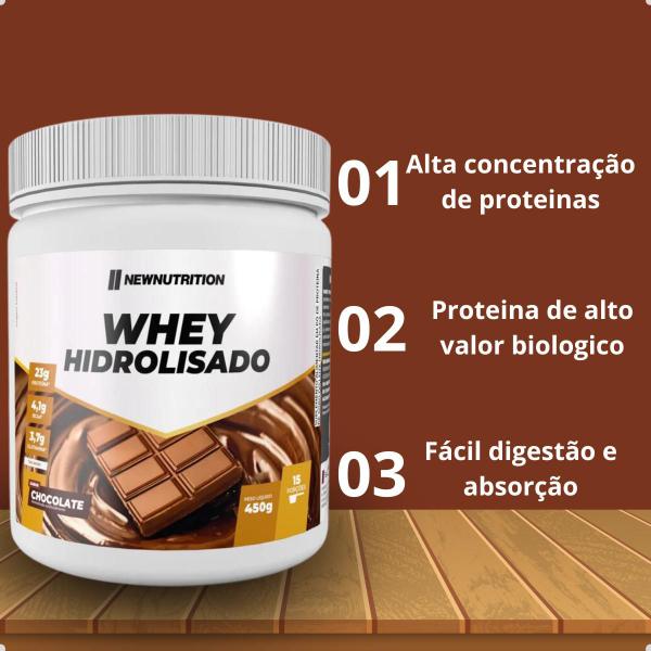 Imagem de Whey Protein Hidrolisado Pote 450g New Nutrition