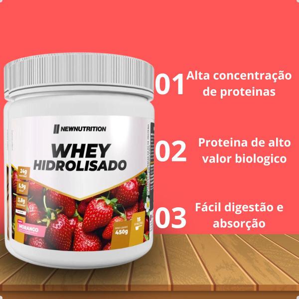 Imagem de Whey Protein Hidrolisado Pote 450g New Nutrition