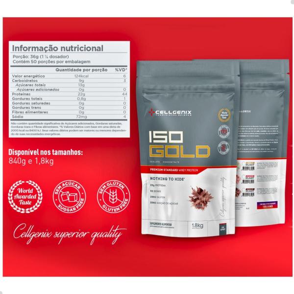 Imagem de Whey Protein Iso Gold Premium Standard 1,8kg Cellgenix