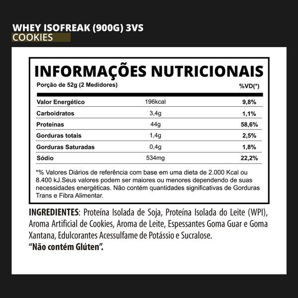 Whey Protein Isofreak 900G Chocolate 3Vs Nutrition Imagem de Whey Protein Isofreak 900G Chocolate 3Vs Nutrition