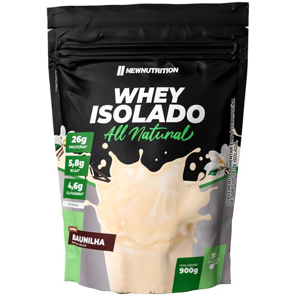 Imagem de Whey Protein Isolado All Natural 900g Baunilha NewNutrition