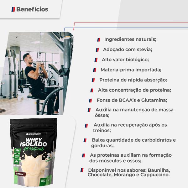 Imagem de Whey Protein Isolado All Natural 900g Baunilha NewNutrition