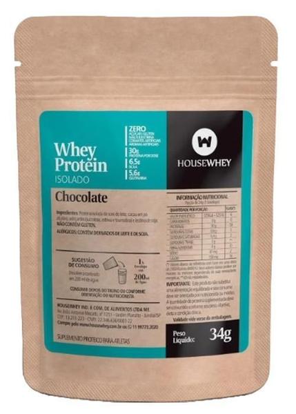 Imagem de Whey Protein Isolado Chocolate Sachê Housewhey 34G