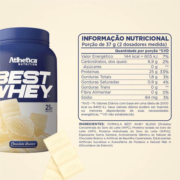 Imagem de Whey Protein Isolado Concentrado Hidrolisado Best Whey Atlhetica Whey Saboroso 900g